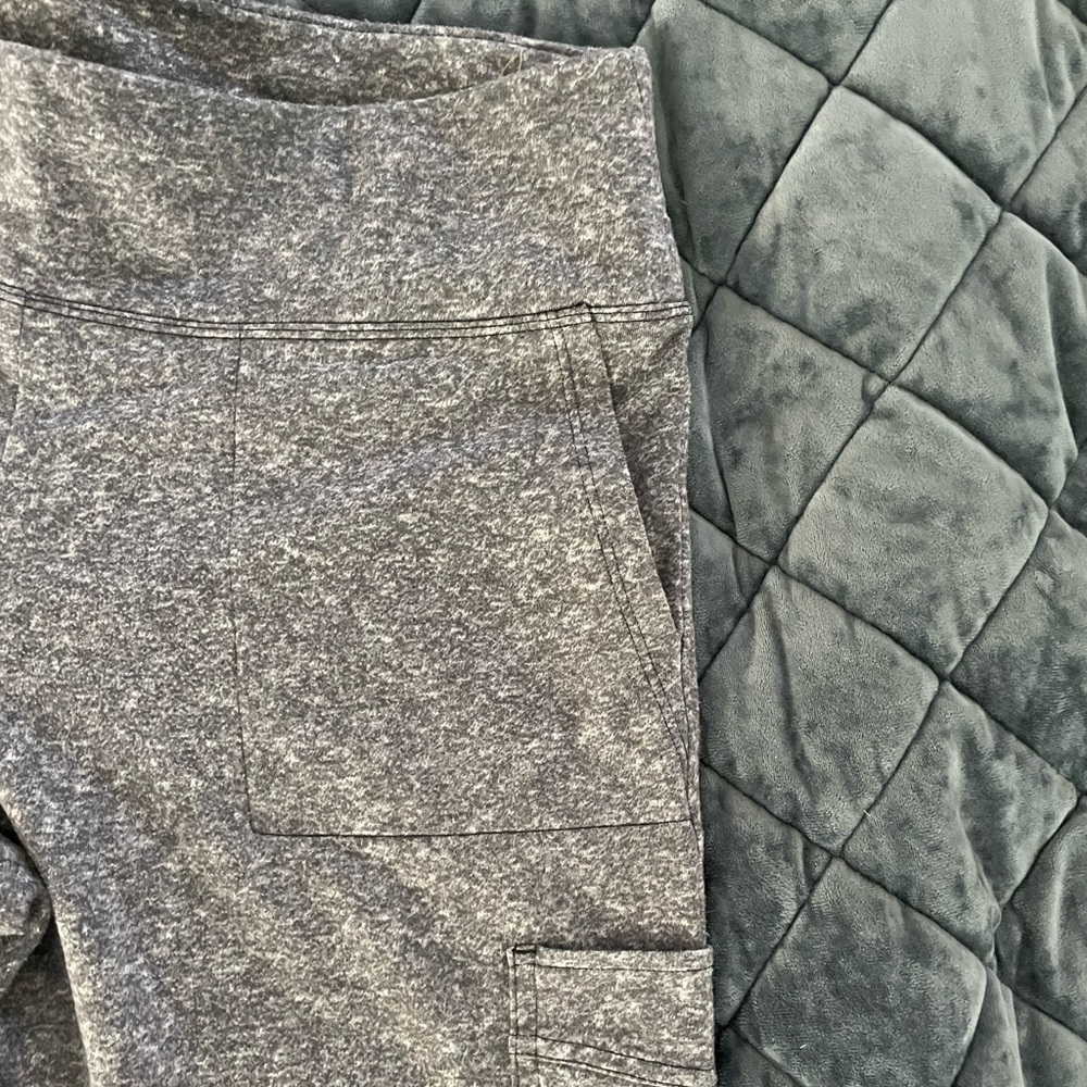 Pink- grey fleece lined leggings